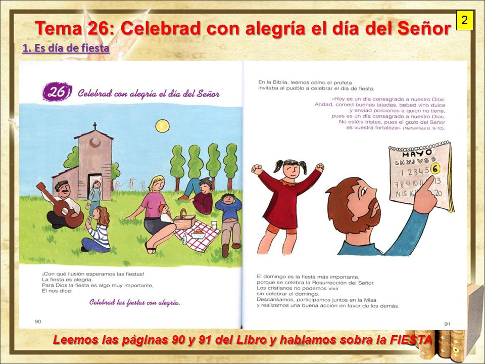 Tema 26: Celebrad con alegría el día del Señor