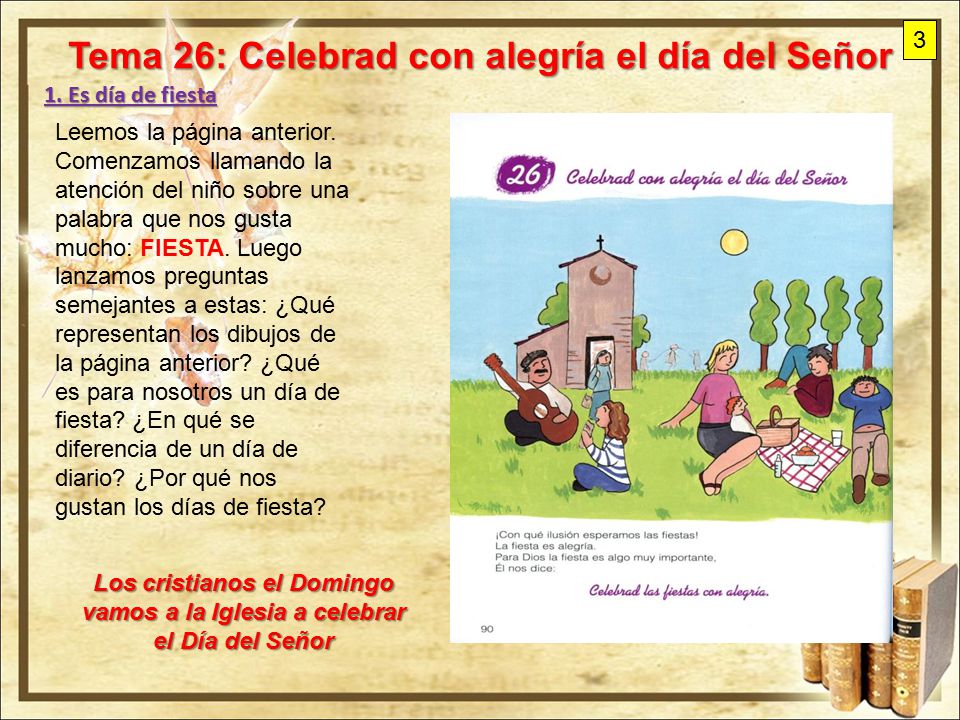 Tema 26: Celebrad con alegría el día del Señor