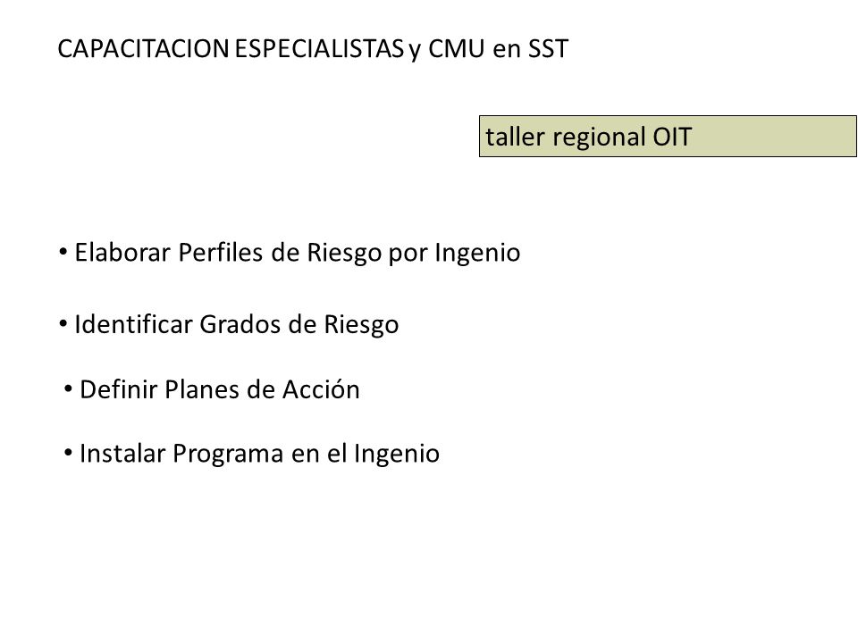 CAPACITACION ESPECIALISTAS y CMU en SST