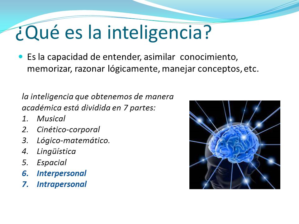 ¿Qué es la inteligencia