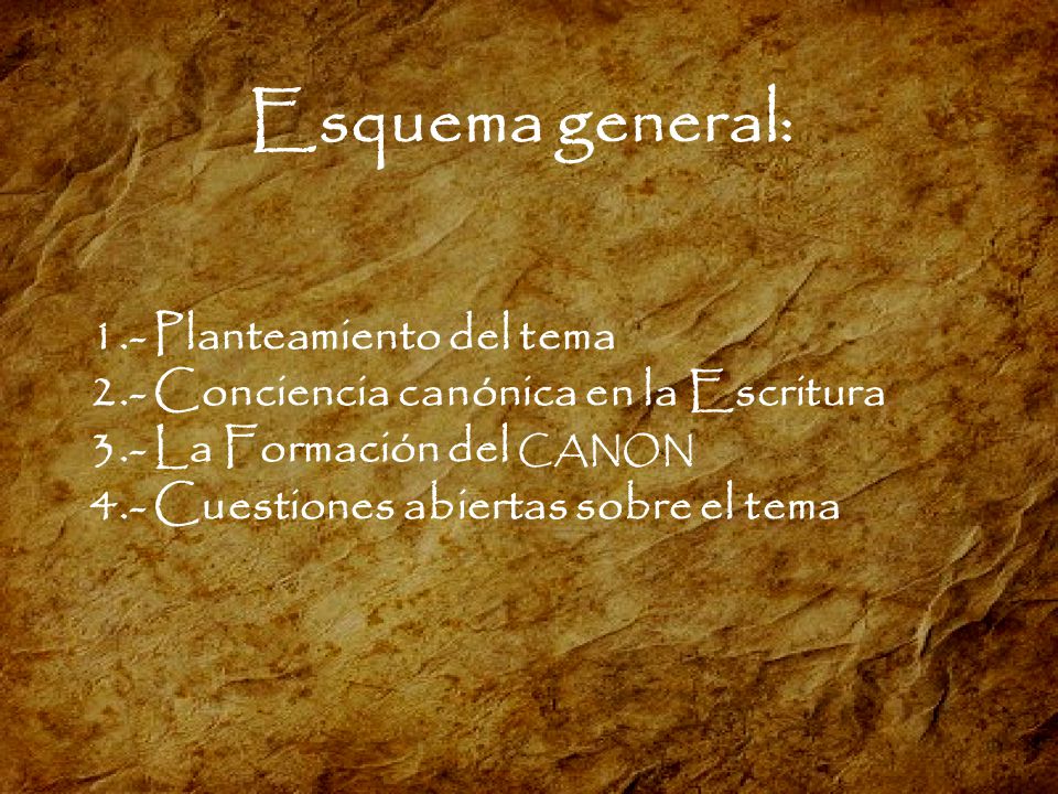 Esquema general: 1.- Planteamiento del tema