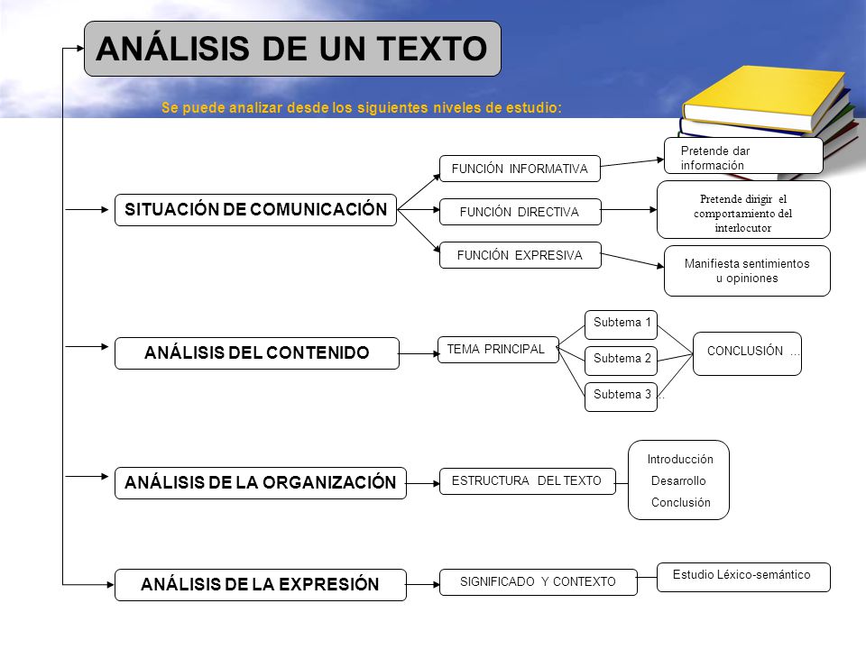 ANÁLISIS DE UN TEXTO SITUACIÓN DE COMUNICACIÓN ANÁLISIS DEL CONTENIDO