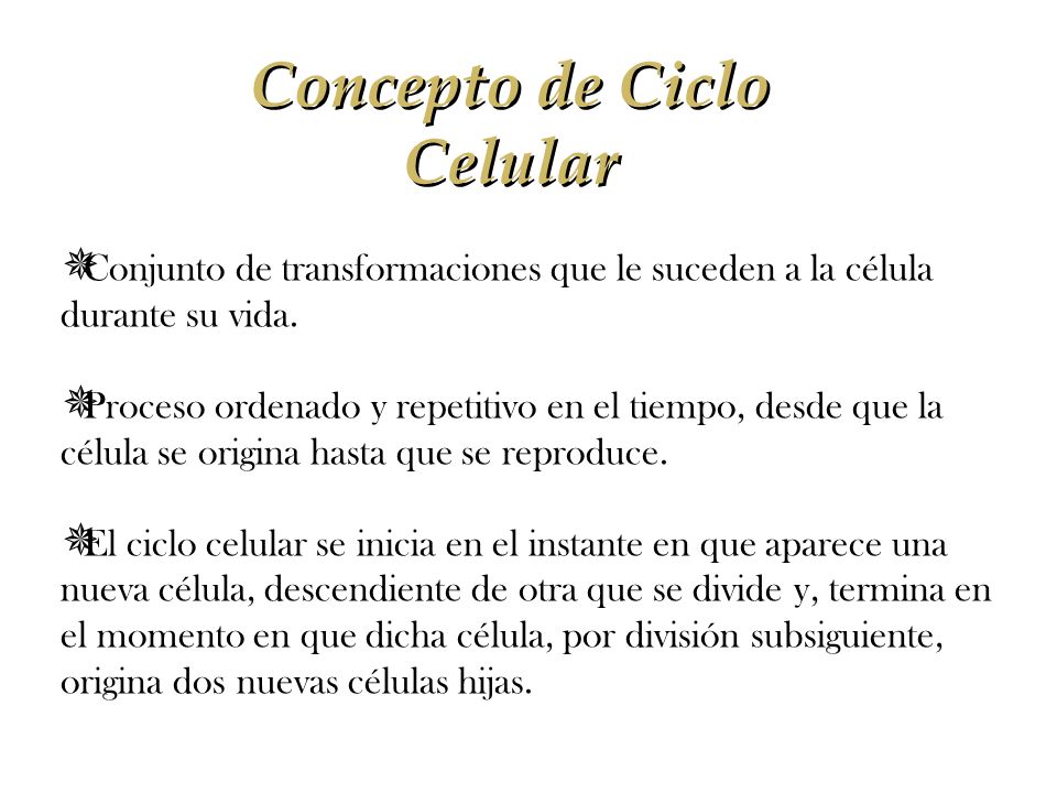 Concepto de Ciclo Celular