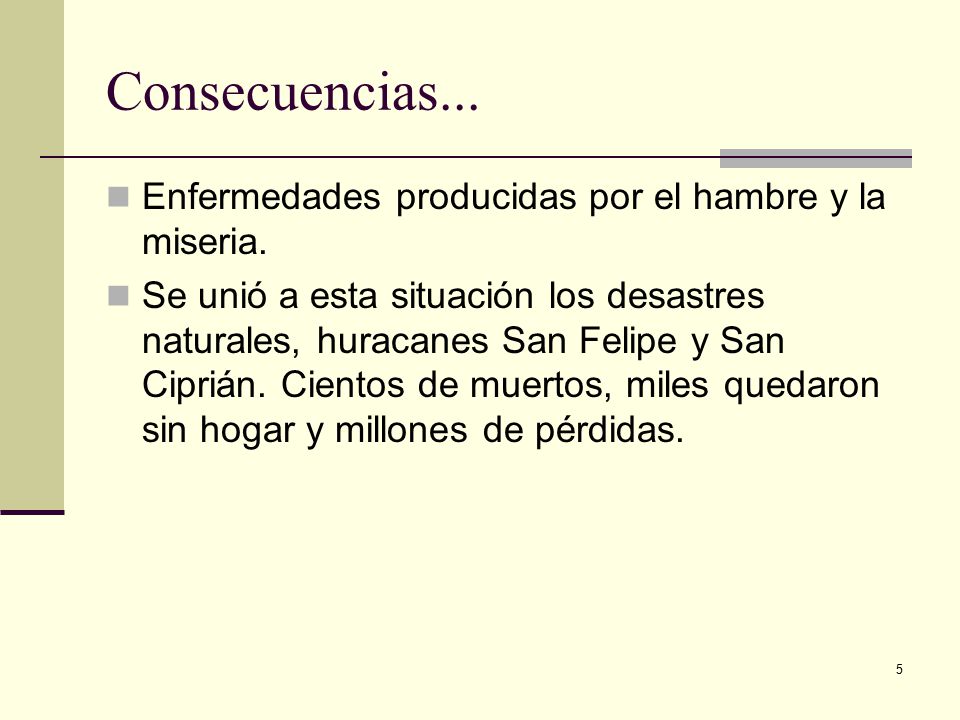 Consecuencias... Enfermedades producidas por el hambre y la miseria.