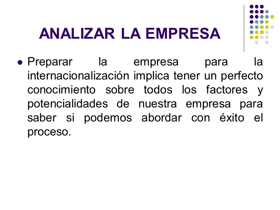 ANALIZAR LA EMPRESA