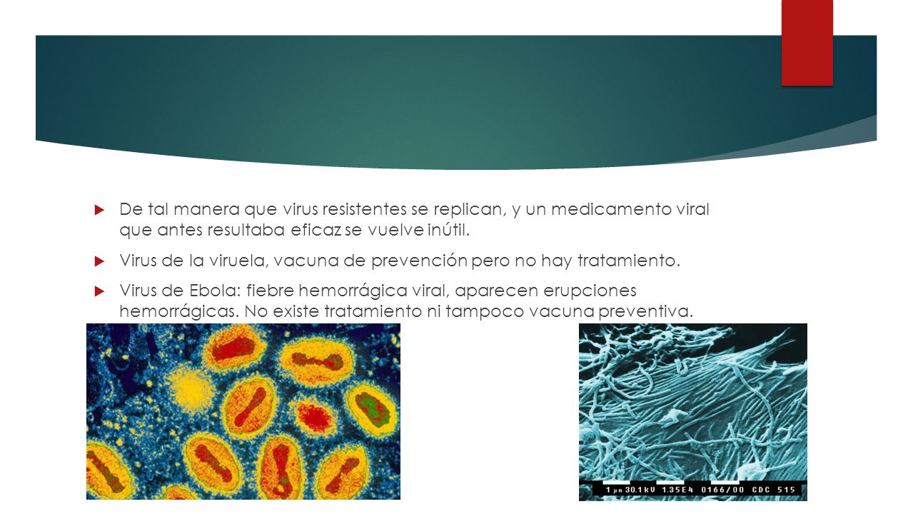 De tal manera que virus resistentes se replican, y un medicamento viral que antes resultaba eficaz se vuelve inútil.