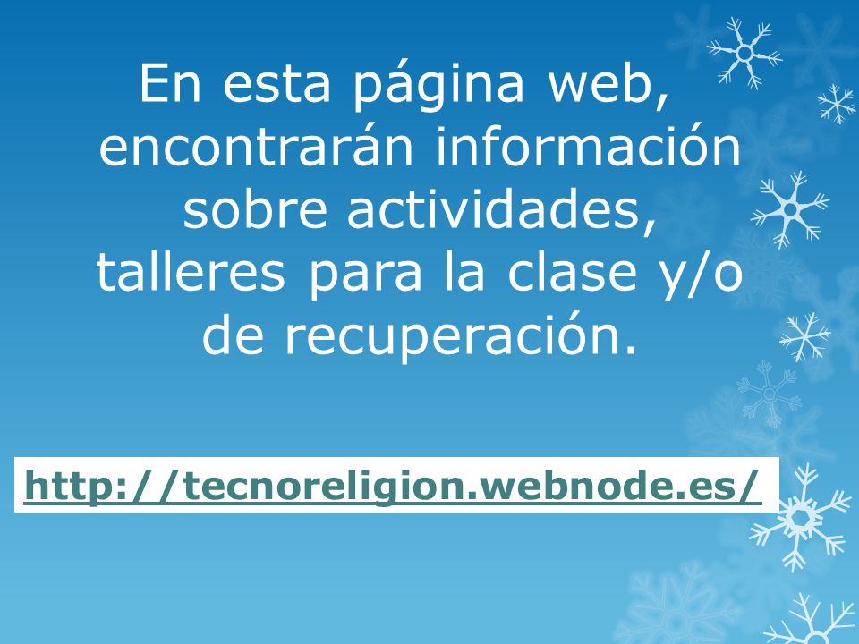 En esta página web, encontrarán información sobre actividades, talleres para la clase y/o de recuperación.