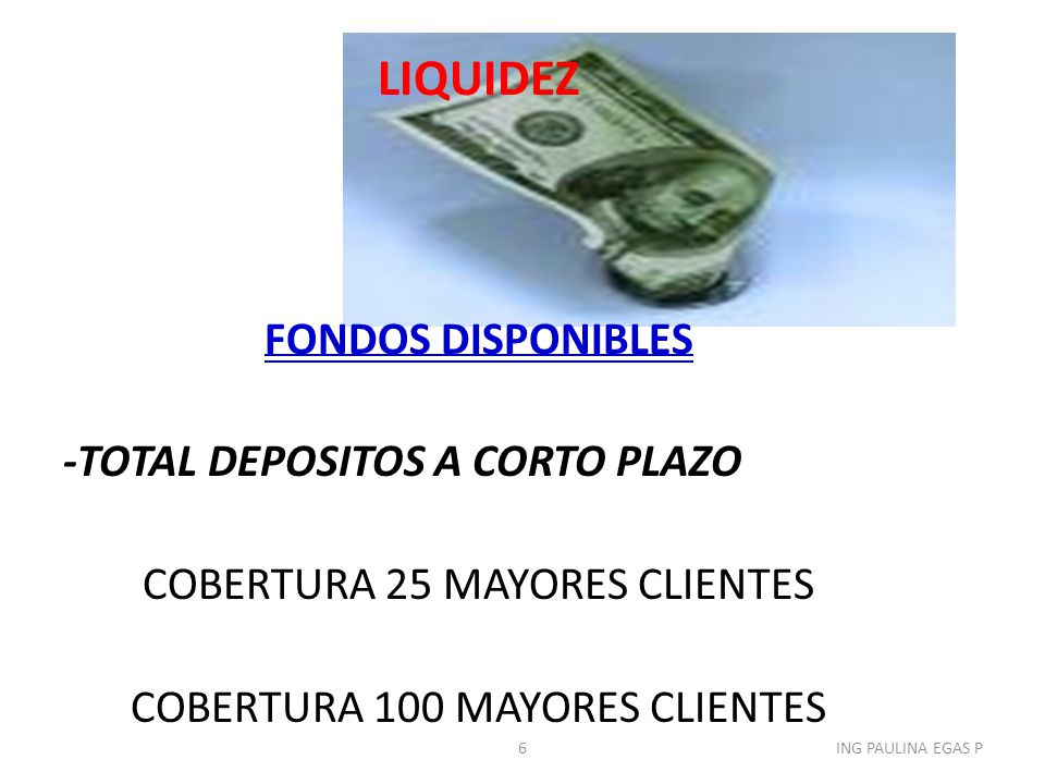 LIQUIDEZ FONDOS DISPONIBLES -TOTAL DEPOSITOS A CORTO PLAZO