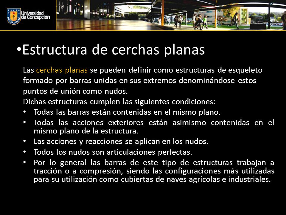 Estructura de cerchas planas