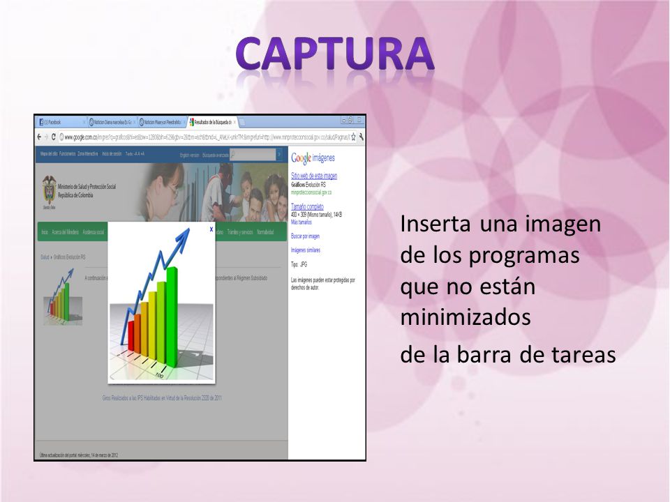 CAPTURA Inserta una imagen de los programas que no están minimizados