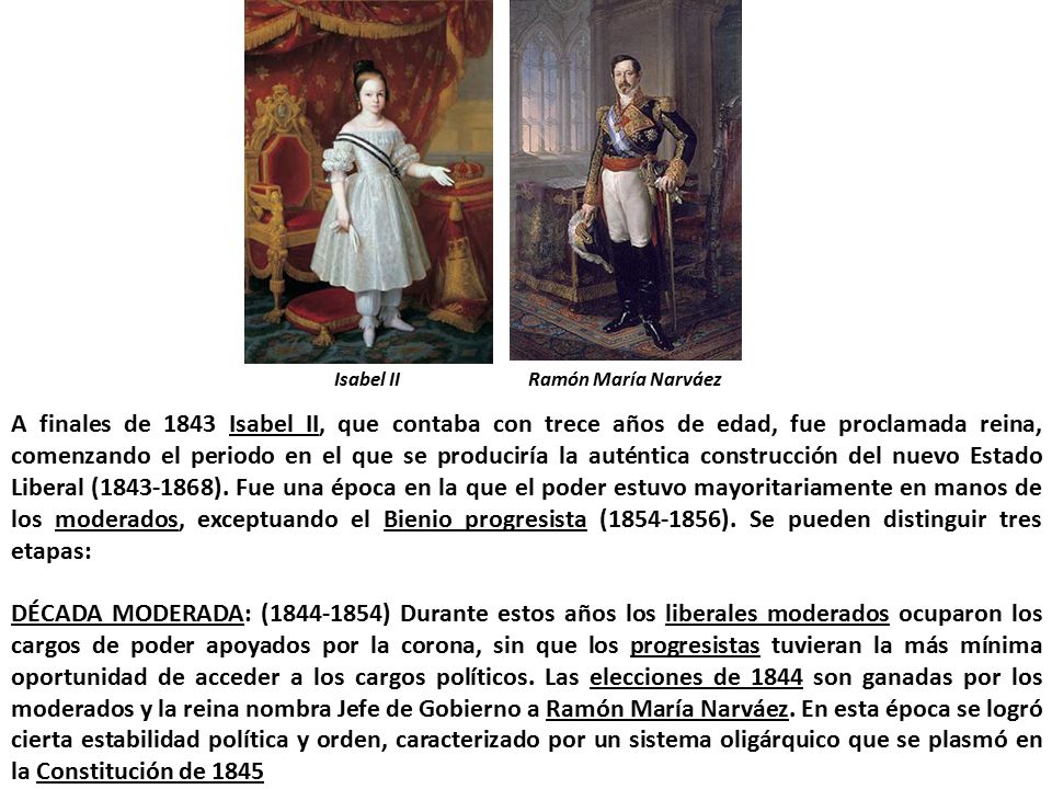 Isabel II Ramón María Narváez.