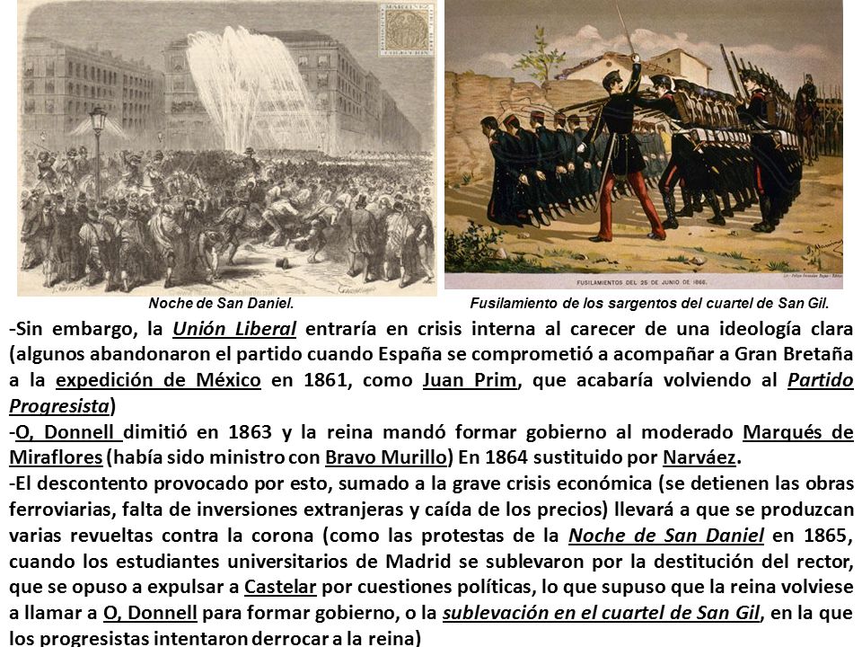 Noche de San Daniel. Fusilamiento de los sargentos del cuartel de San Gil.