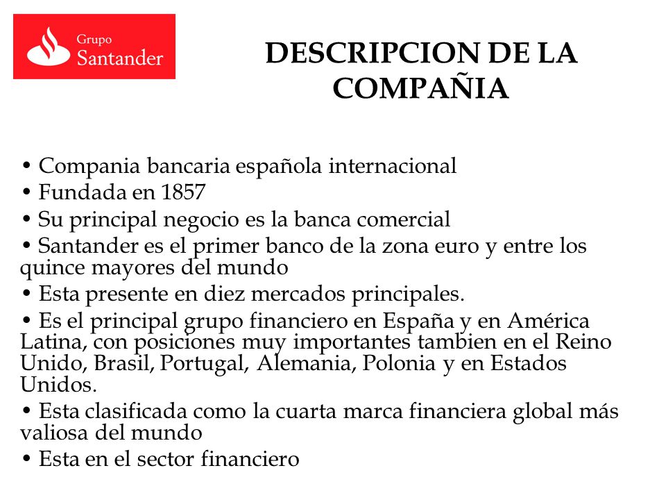 DESCRIPCION DE LA COMPAÑIA