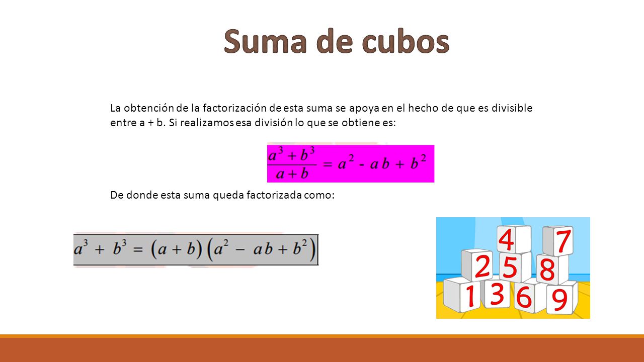 FactorizaciÓn suma y diferencia de cubos - ppt descargar