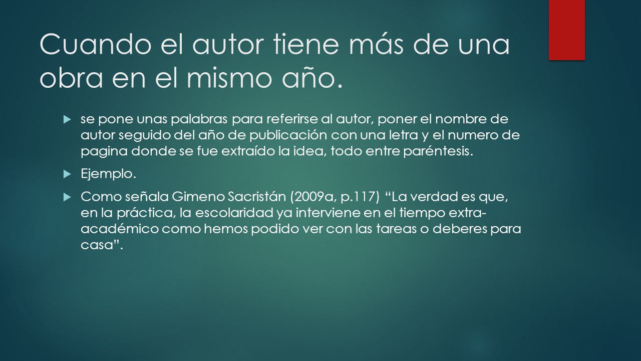 Cuando el autor tiene más de una obra en el mismo año.