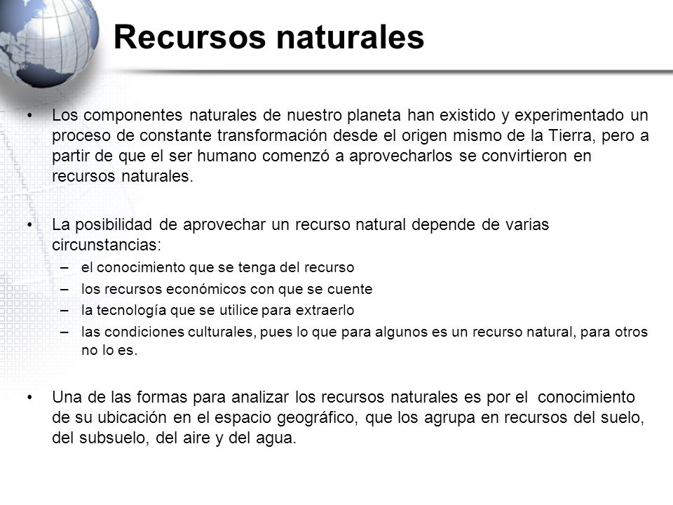 Recursos naturales