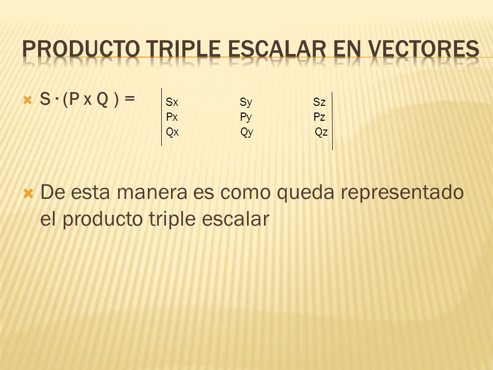 Producto triple escalar en vectores