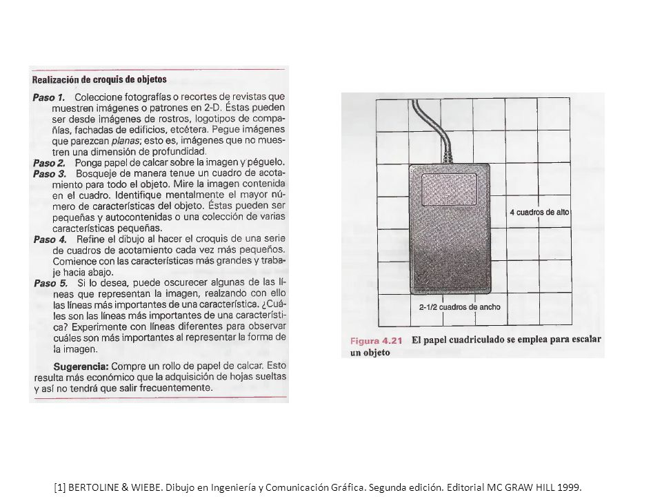 [1] BERTOLINE & WIEBE. Dibujo en Ingeniería y Comunicación Gráfica