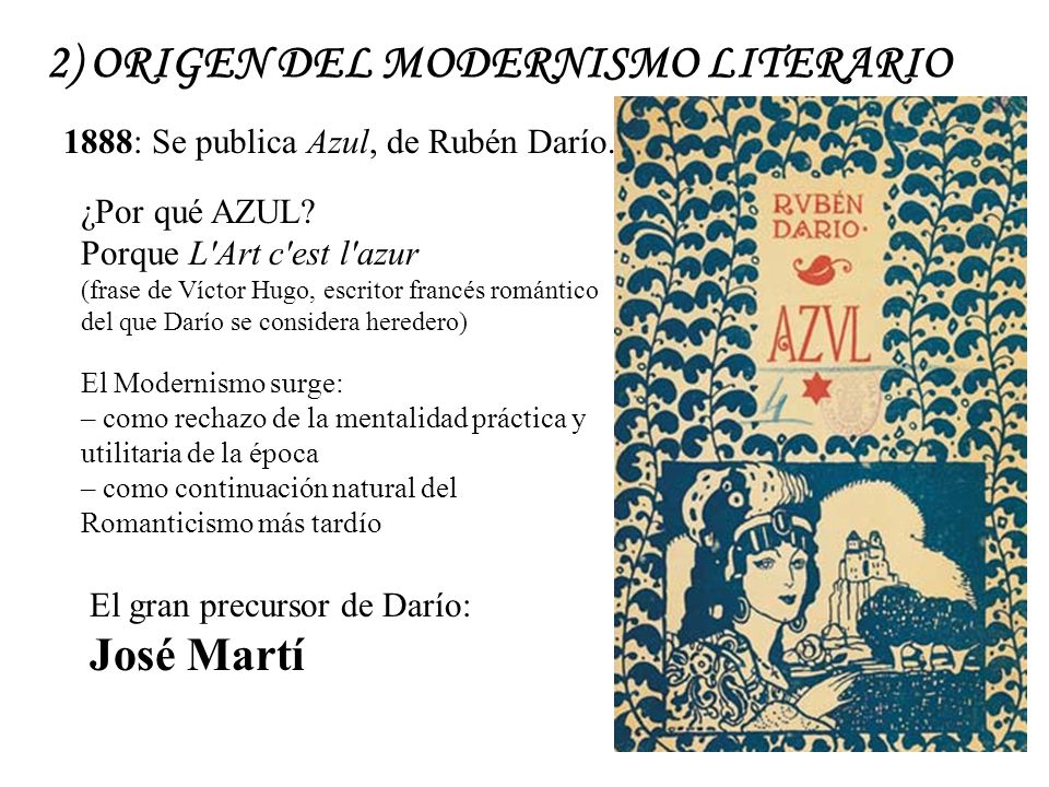 2) ORIGEN DEL MODERNISMO LITERARIO