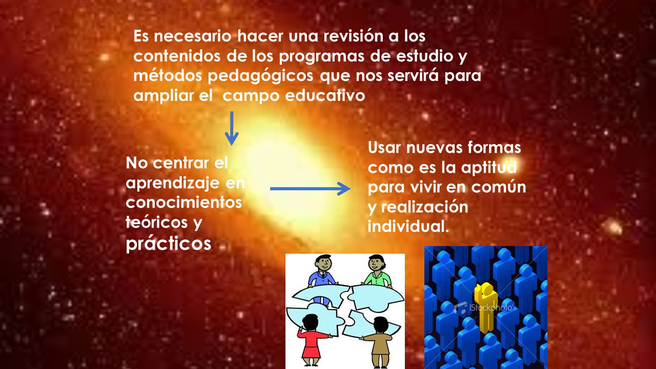 Es necesario hacer una revisión a los contenidos de los programas de estudio y métodos pedagógicos que nos servirá para ampliar el campo educativo