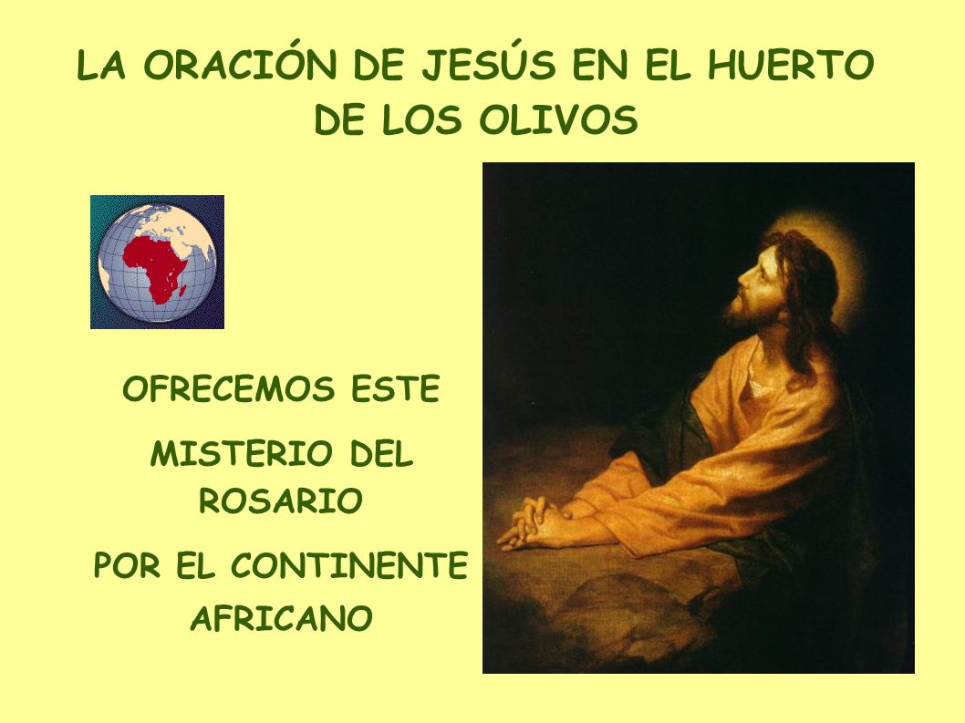 LA ORACIÓN DE JESÚS EN EL HUERTO DE LOS OLIVOS