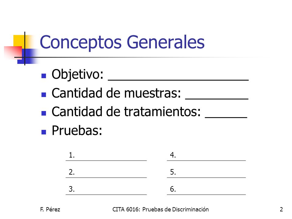 CITA 6016: Pruebas de Discriminación
