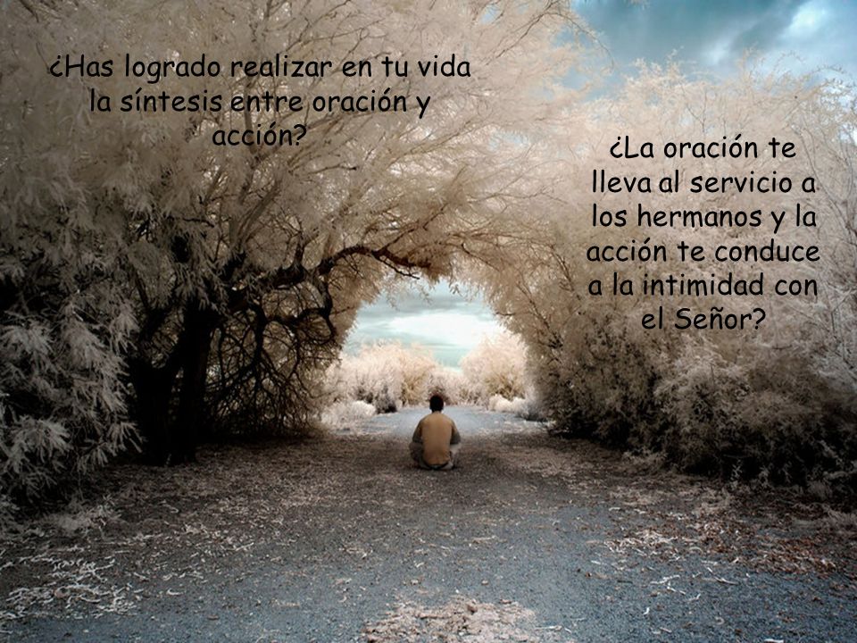 ¿Has logrado realizar en tu vida la síntesis entre oración y acción