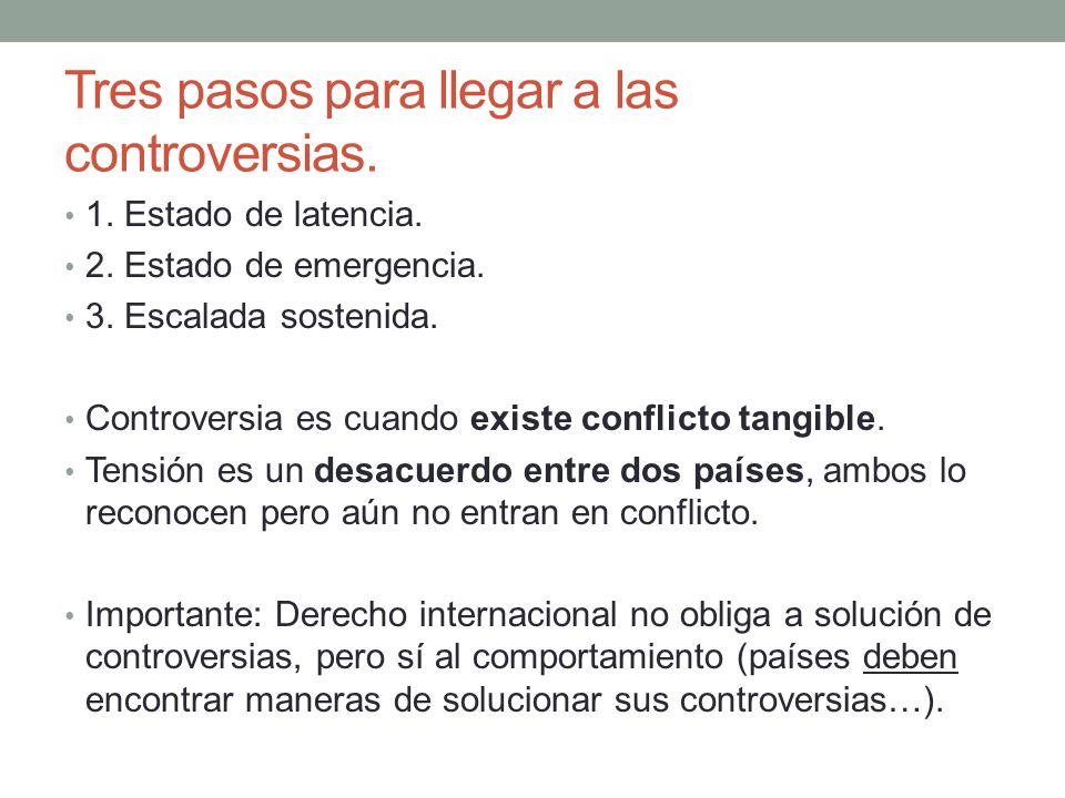 Tres pasos para llegar a las controversias.
