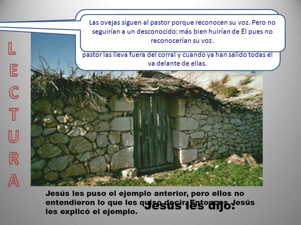 L E C T U R A Jesús les dijo: