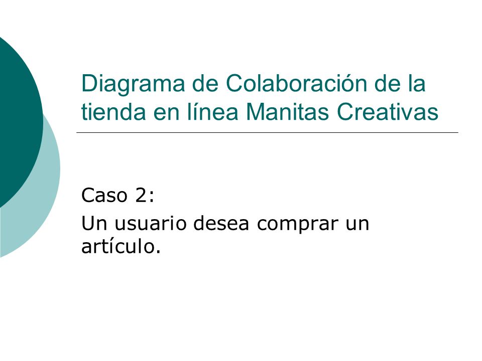Diagrama de Colaboración de la tienda en línea Manitas Creativas