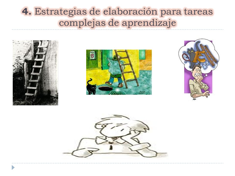 4. Estrategias de elaboración para tareas complejas de aprendizaje
