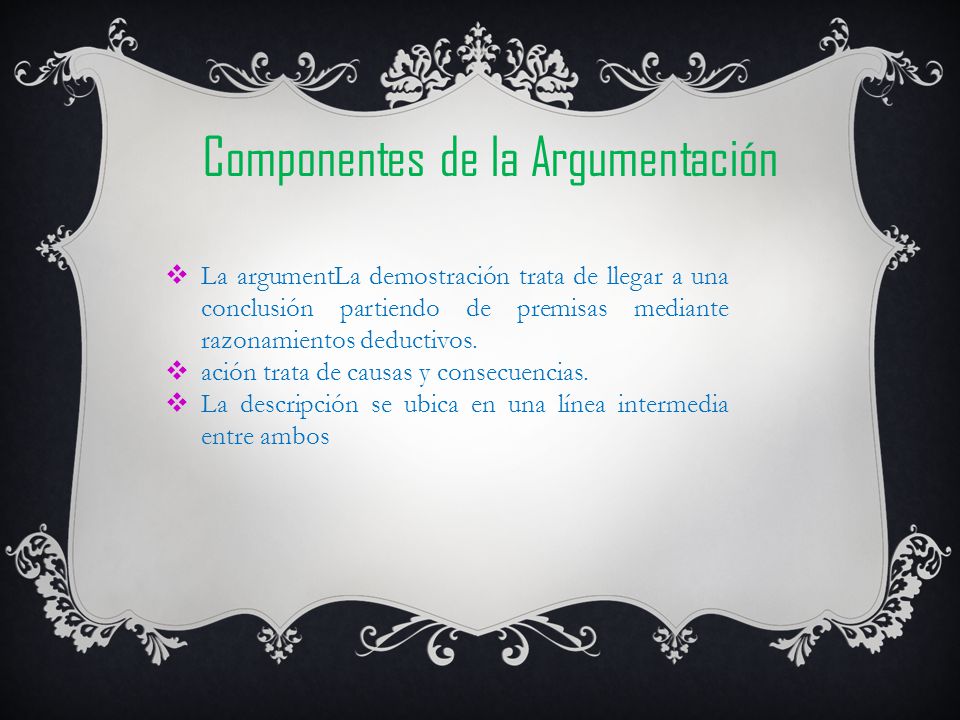 Componentes de la Argumentación