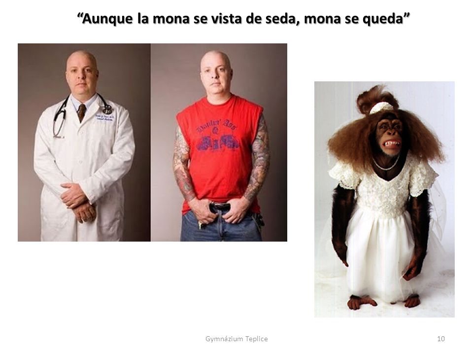 Aunque la mona se vista de seda, mona se queda