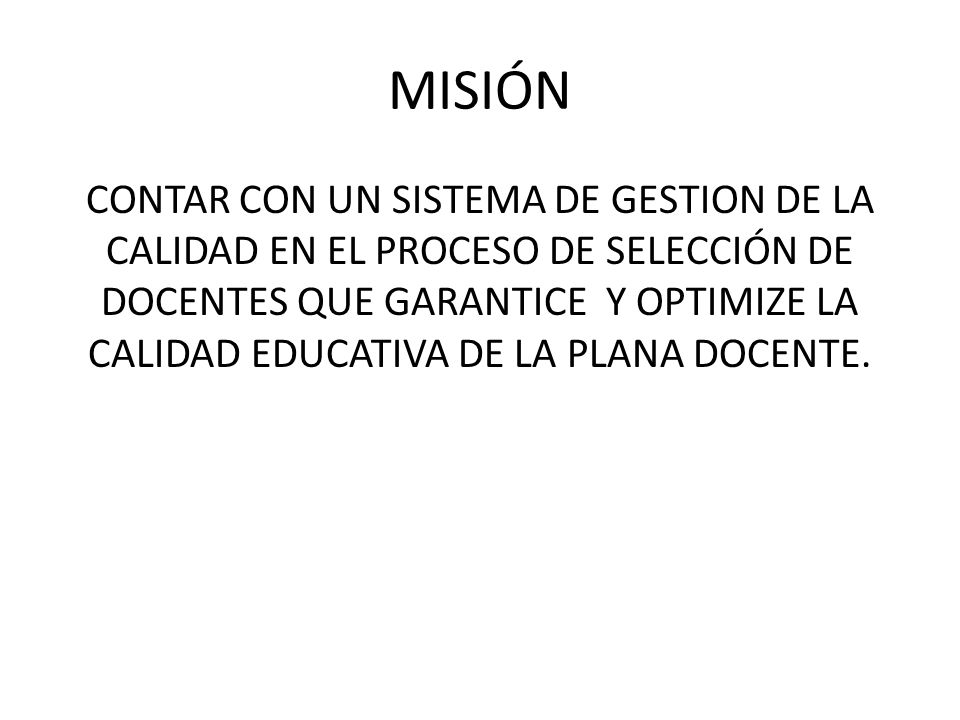 MISIÓN