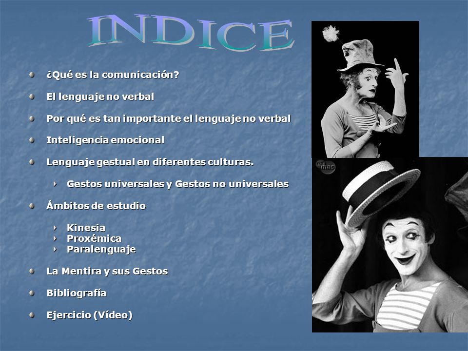 INDICE ¿Qué es la comunicación El lenguaje no verbal. Por qué es tan importante el lenguaje no verbal.