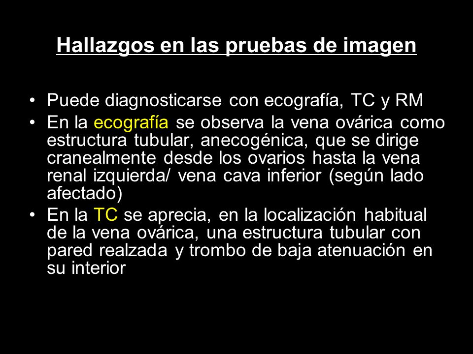 Hallazgos en las pruebas de imagen