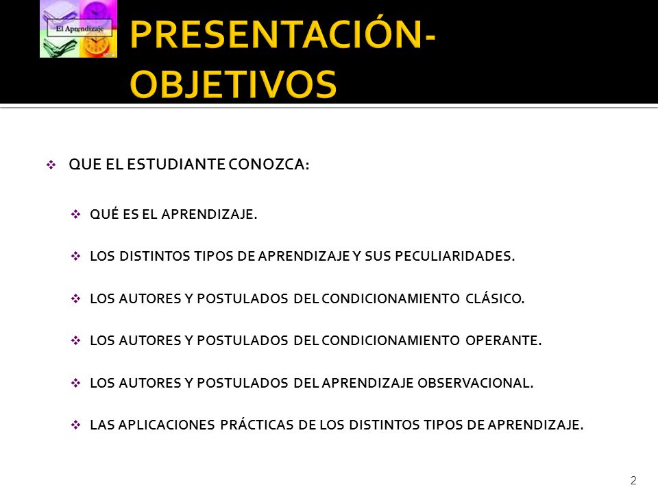 PRESENTACIÓN- OBJETIVOS