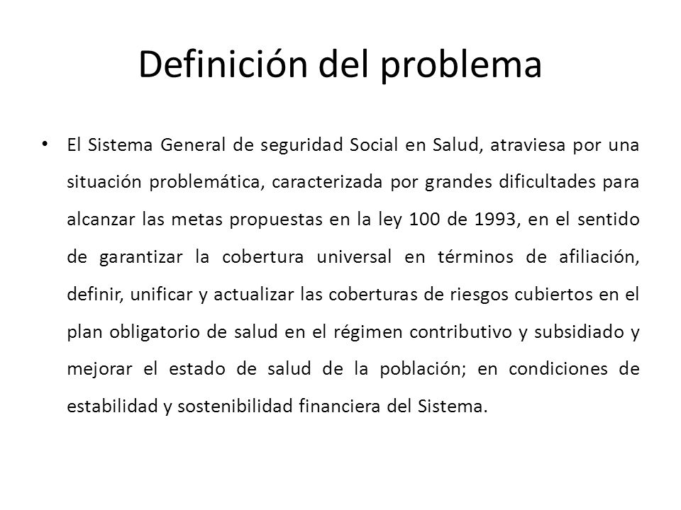Definición del problema