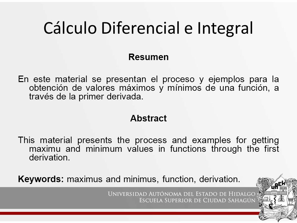 Cálculo Diferencial e Integral