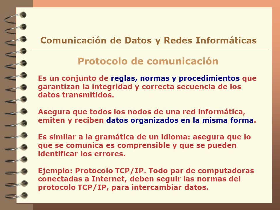 Comunicación de Datos y Redes Informáticas Protocolo de comunicación