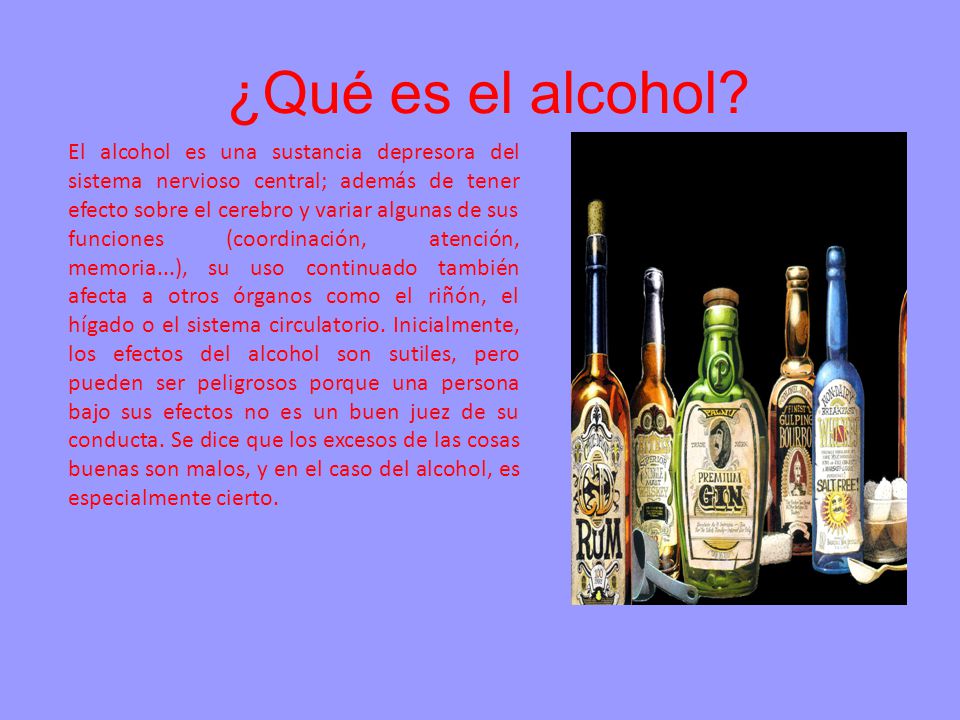 ¿Qué es el alcohol