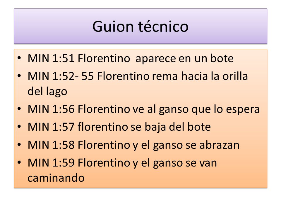 Guion técnico MIN 1:51 Florentino aparece en un bote