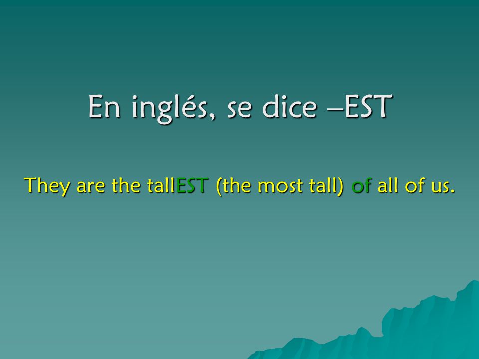 They are the tallEST (the most tall) of all of us.