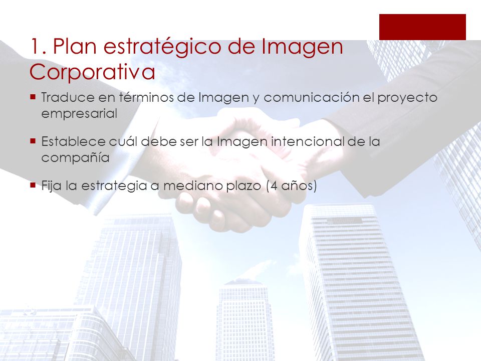 1. Plan estratégico de Imagen Corporativa