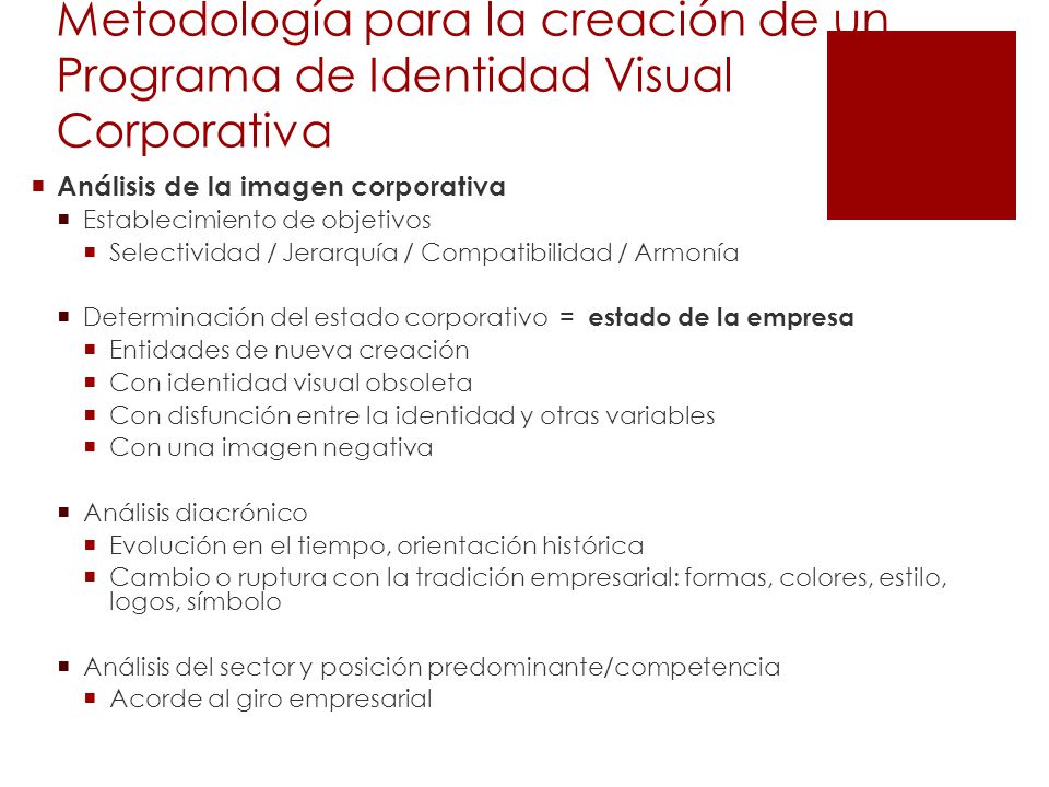 Metodología para la creación de un Programa de Identidad Visual Corporativa