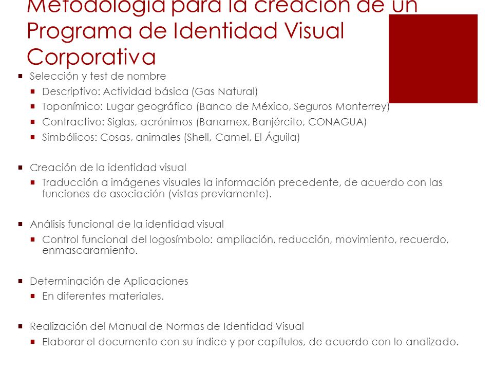 Metodología para la creación de un Programa de Identidad Visual Corporativa
