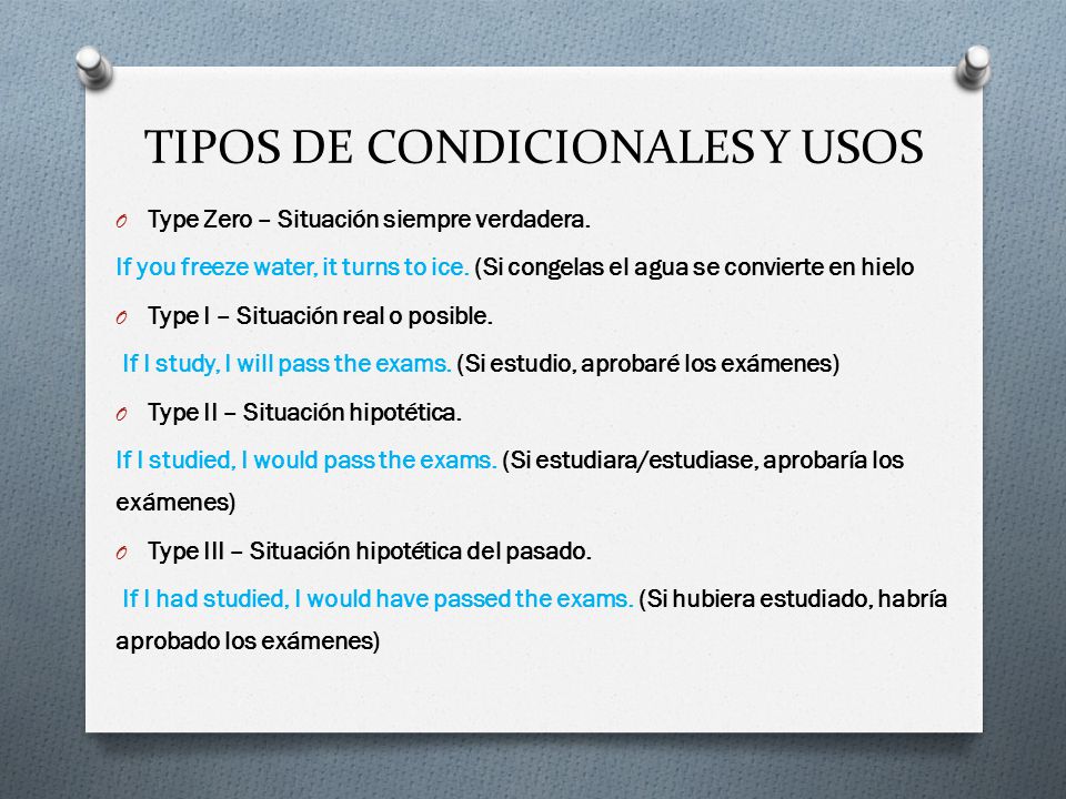 TIPOS DE CONDICIONALES Y USOS