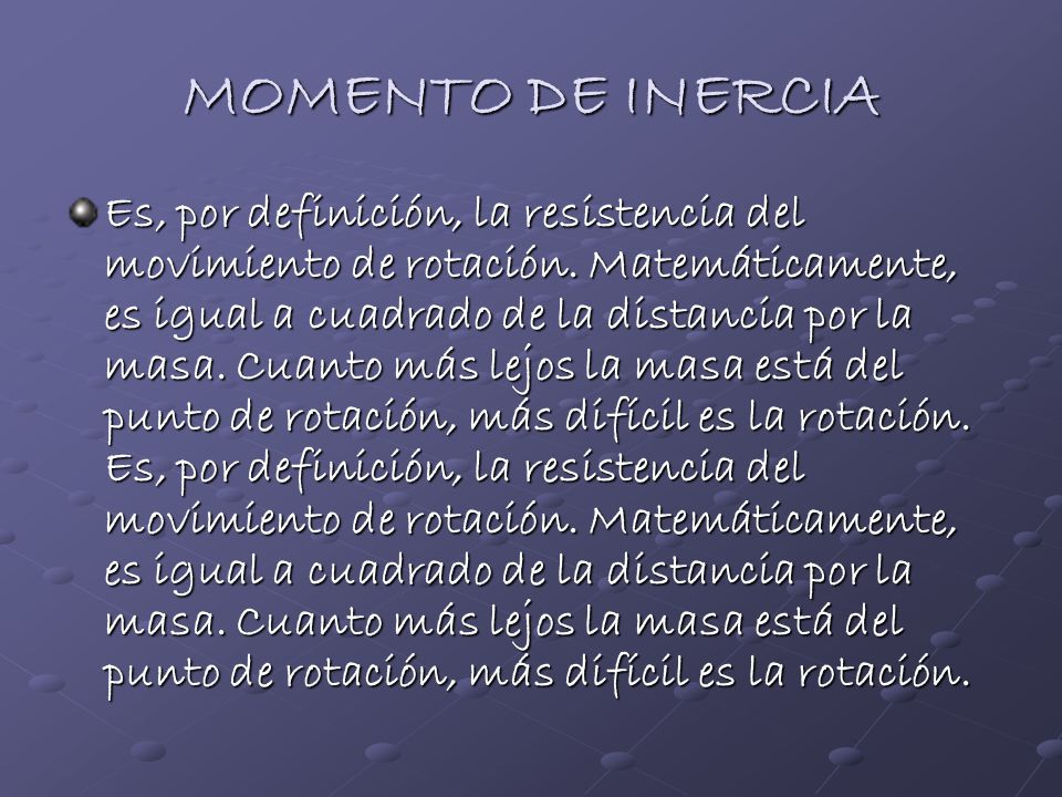 MOMENTO DE INERCIA