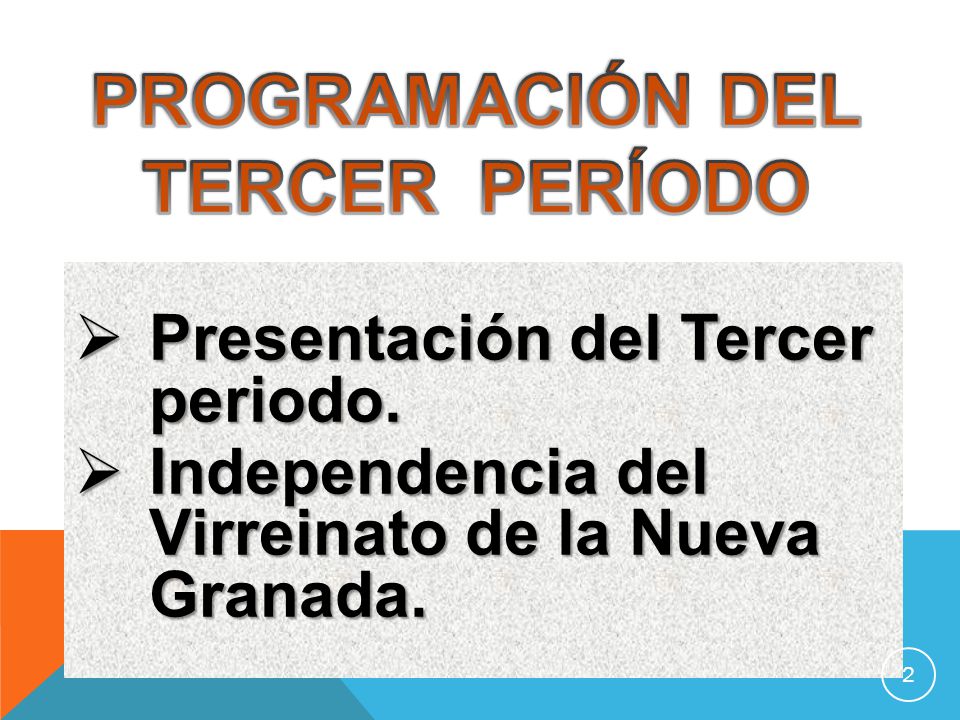 Programación DEL TERCER Período