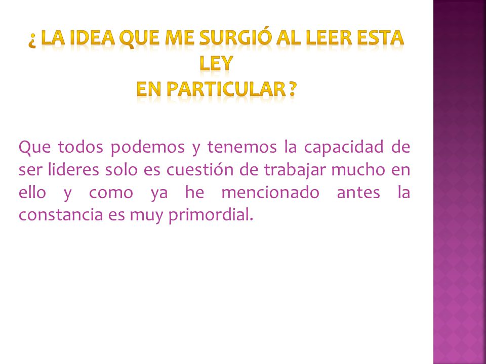 ¿ La idea que me surgió al leer esta ley